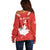 Custom Canada Rugby Off Shoulder Sweater 2024 Go Champions Maple Leaf - Wonder Print Shop