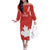 Custom Canada Rugby Off The Shoulder Long Sleeve Dress 2024 Go Champions Maple Leaf - Wonder Print Shop