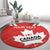 Custom Canada Rugby Round Carpet 2024 Go Champions Maple Leaf