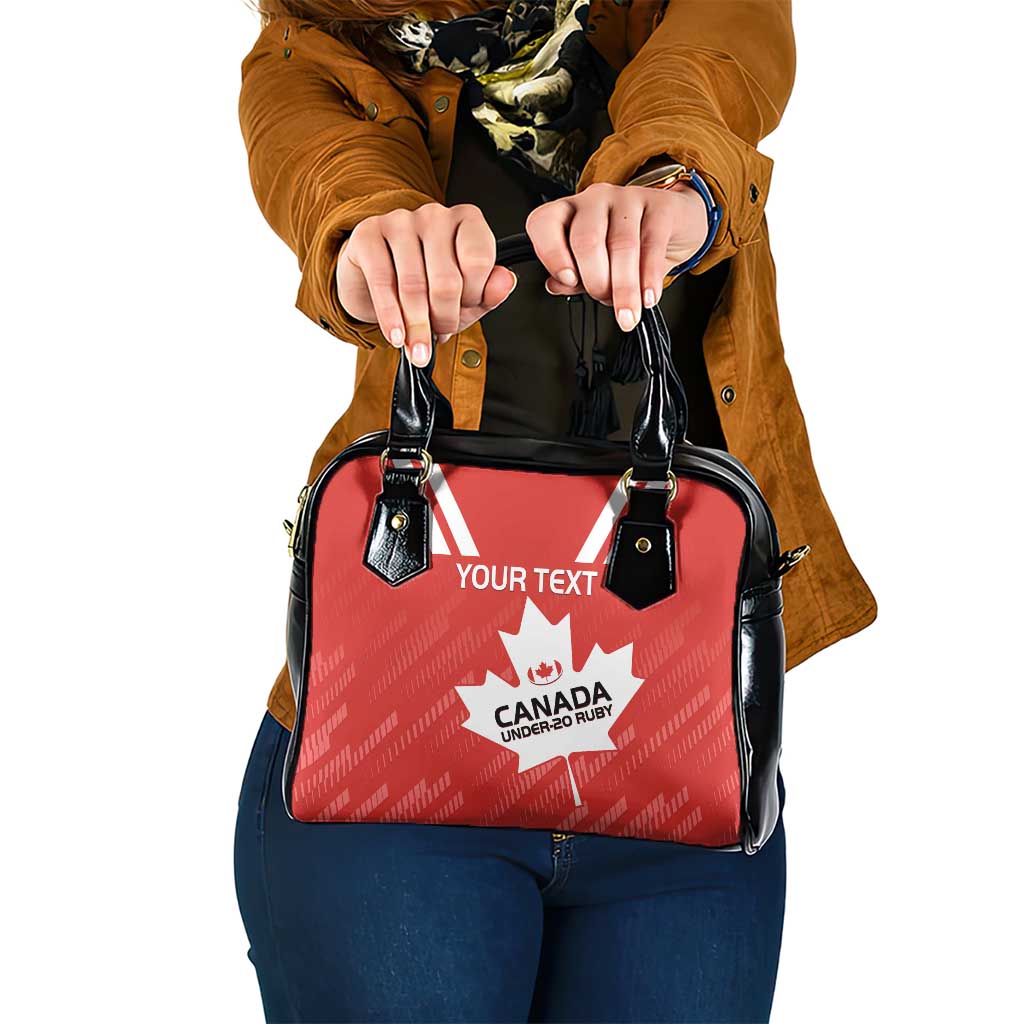 Custom Canada Rugby Shoulder Handbag 2024 Go Champions Maple Leaf