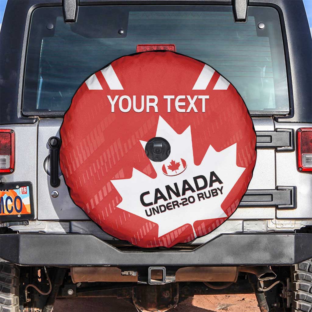 Custom Canada Rugby Spare Tire Cover 2024 Go Champions Maple Leaf