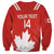 Custom Canada Rugby Sweatshirt 2024 Go Champions Maple Leaf