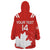 Custom Canada Rugby Wearable Blanket Hoodie 2024 Go Champions Maple Leaf