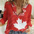 Custom Canada Rugby Women Casual Shirt 2024 Go Champions Maple Leaf