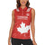 Custom Canada Rugby Women Sleeveless Polo Shirt 2024 Go Champions Maple Leaf - Wonder Print Shop