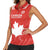 Custom Canada Rugby Women Sleeveless Polo Shirt 2024 Go Champions Maple Leaf - Wonder Print Shop