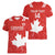 Custom Canada Rugby Women V-Neck T-Shirt 2024 Go Champions Maple Leaf