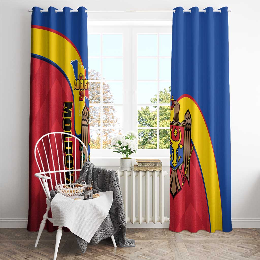 Moldova Independence Day Window Curtain August 27 One People One Nation - Wonder Print Shop