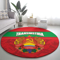 Transnistria Independence Day Round Carpet Coat Of Arms Flag Style - Wonder Print Shop