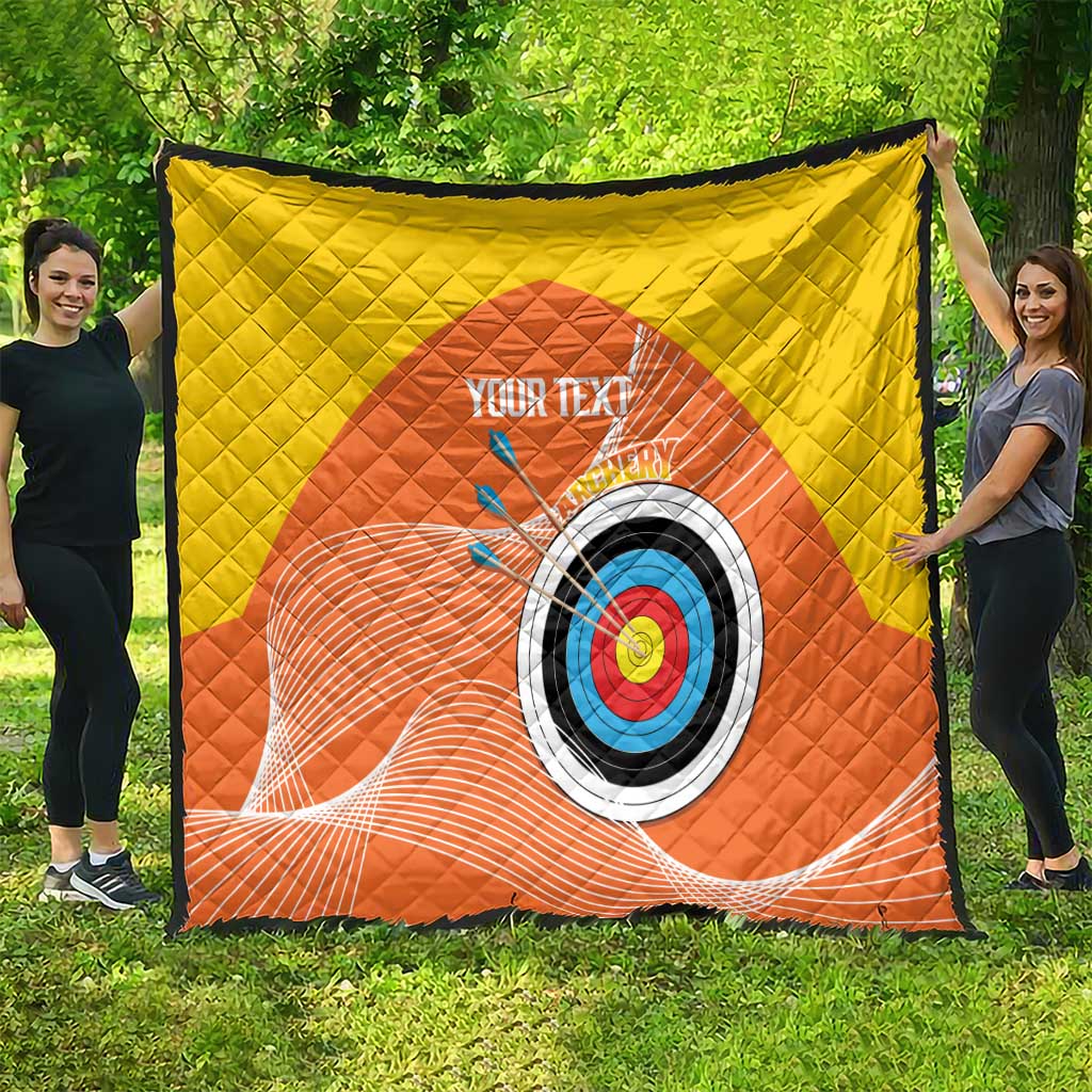 Personalised Bhutan Archery Quilt Board Style Flag Color - Wonder Print Shop