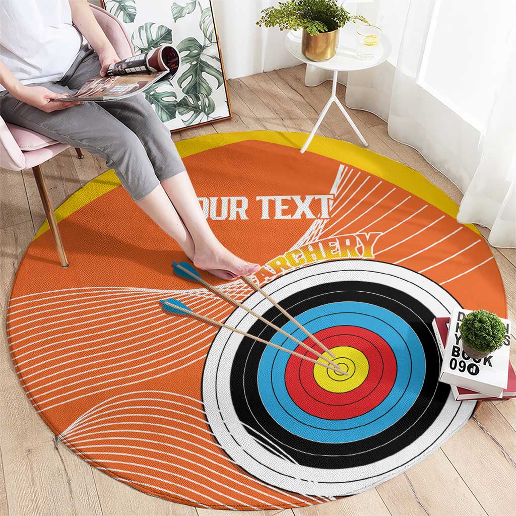 Personalised Bhutan Archery Round Carpet Board Style Flag Color - Wonder Print Shop