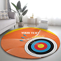 Personalised Bhutan Archery Round Carpet Board Style Flag Color - Wonder Print Shop
