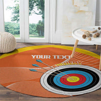 Personalised Bhutan Archery Round Carpet Board Style Flag Color - Wonder Print Shop