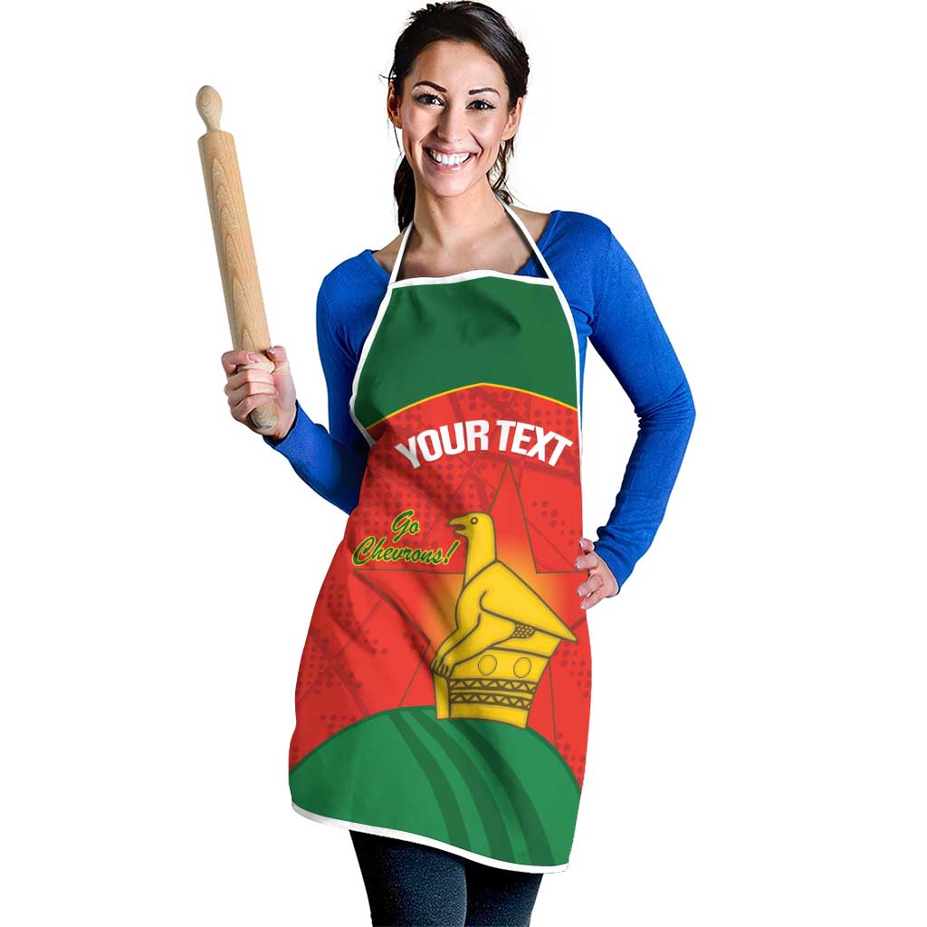 Custom Zimbabwe Cricket Apron Go Chevrons 2003 Color Version - Wonder Print Shop