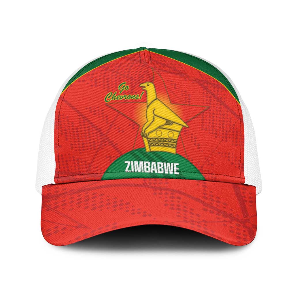 Zimbabwe Cricket Baseball Net Cap Go Chevrons 2003 Color Version - Wonder Print Shop