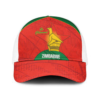 Zimbabwe Cricket Baseball Net Cap Go Chevrons 2003 Color Version - Wonder Print Shop