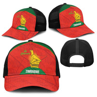 Zimbabwe Cricket Baseball Net Cap Go Chevrons 2003 Color Version - Wonder Print Shop