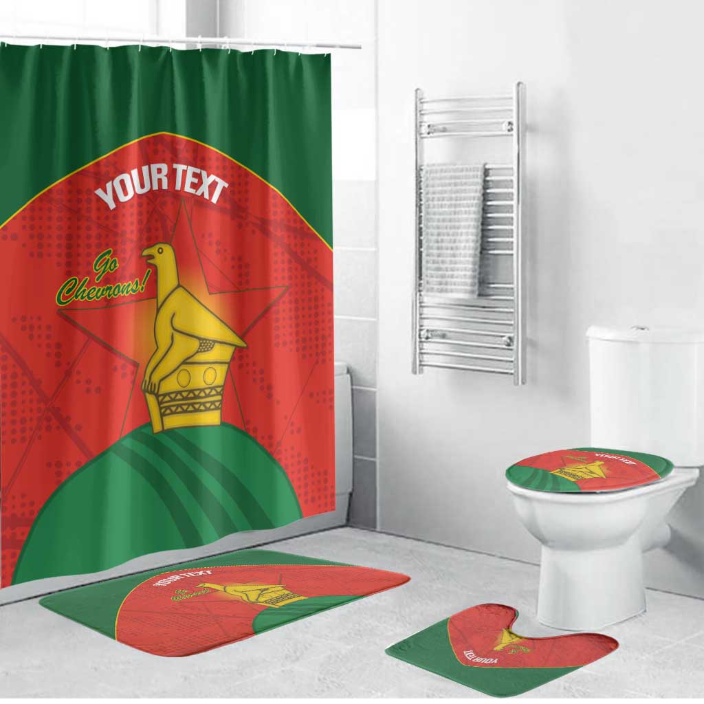 Custom Zimbabwe Cricket Bathroom Set Go Chevrons 2003 Color Version - Wonder Print Shop