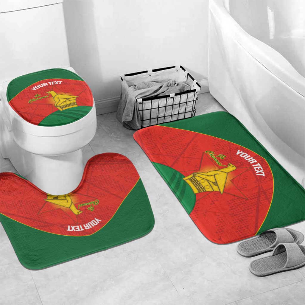 Custom Zimbabwe Cricket Bathroom Set Go Chevrons 2003 Color Version - Wonder Print Shop