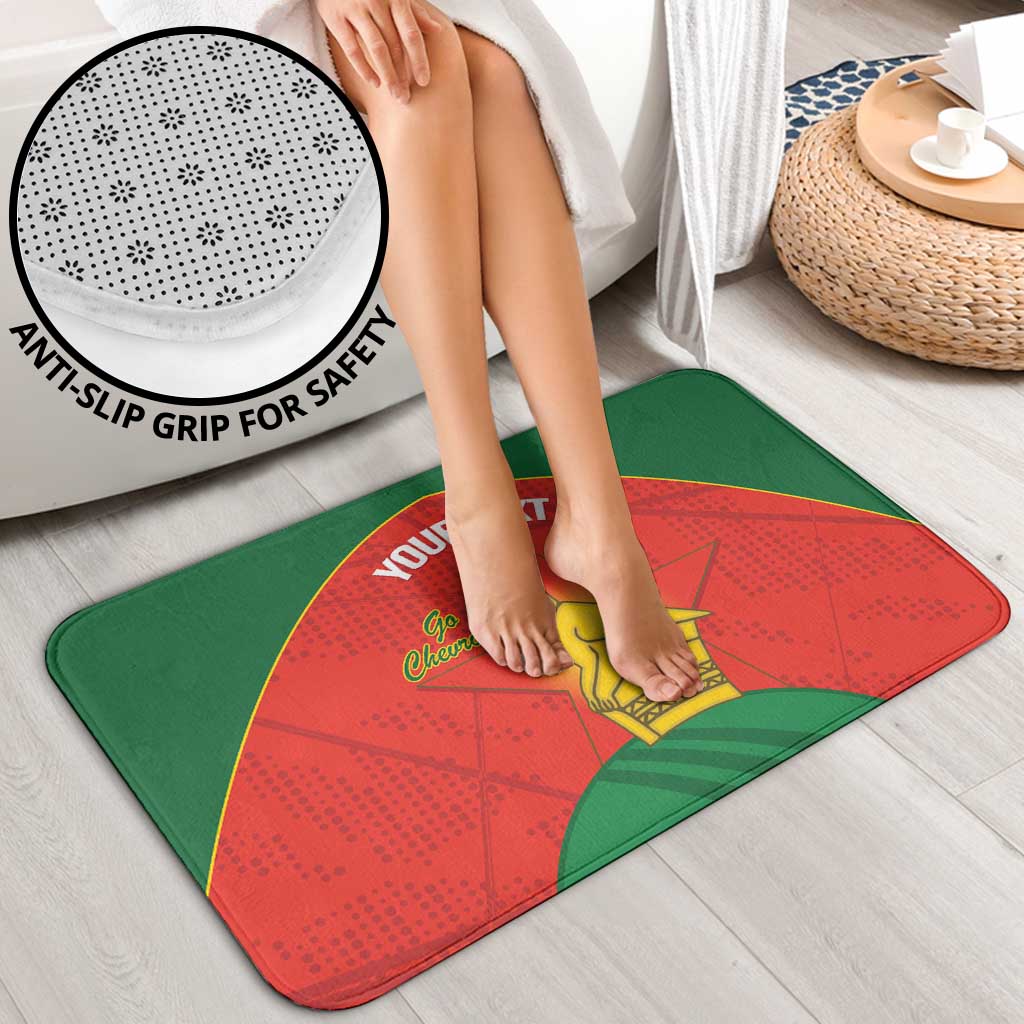 Custom Zimbabwe Cricket Bathroom Set Go Chevrons 2003 Color Version - Wonder Print Shop