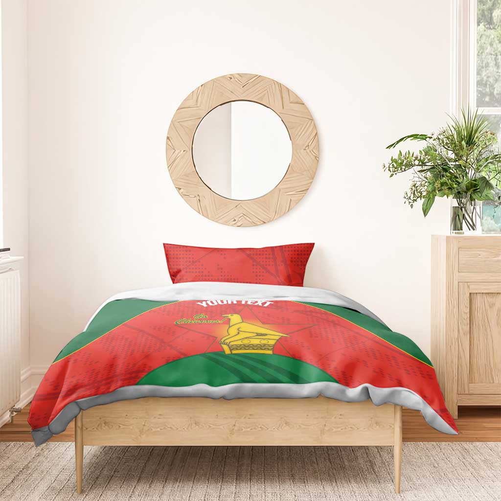 Custom Zimbabwe Cricket Bedding Set Go Chevrons 2003 Color Version - Wonder Print Shop