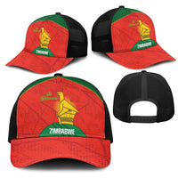 Zimbabwe Cricket Mesh Trucker Cap Go Chevrons 2003 Color Version - Wonder Print Shop