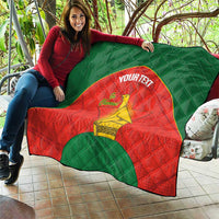 Custom Zimbabwe Cricket Quilt Go Chevrons 2003 Color Version - Wonder Print Shop