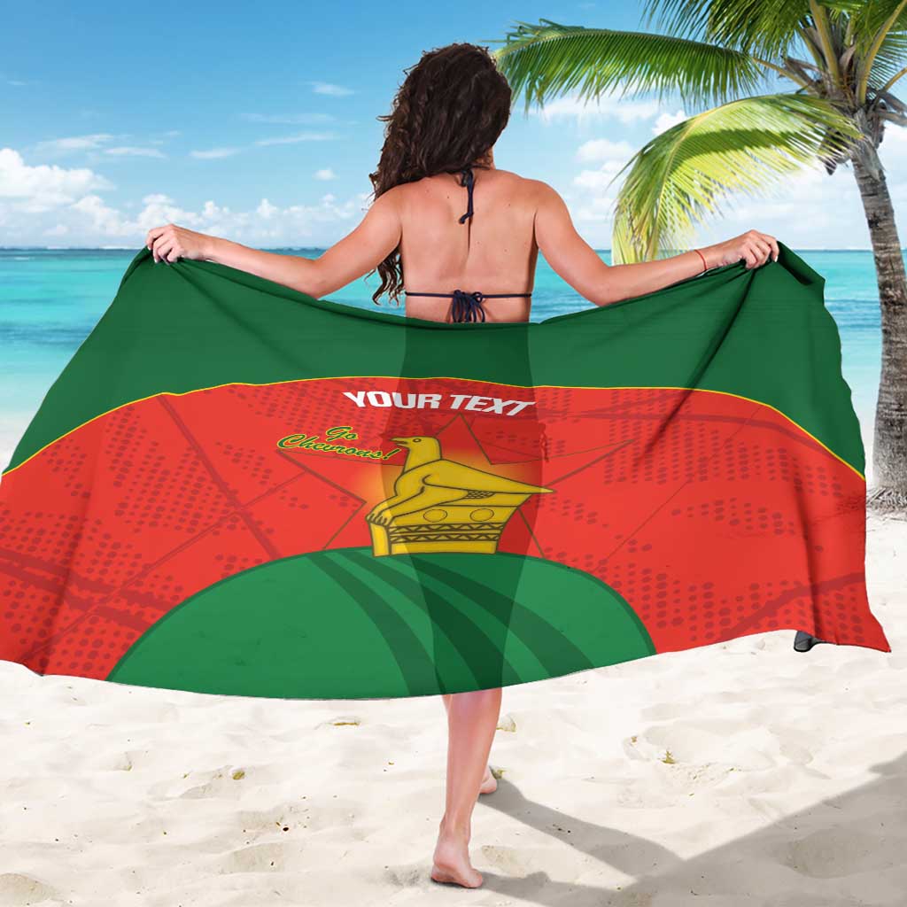 Custom Zimbabwe Cricket Sarong Go Chevrons 2003 Color Version - Wonder Print Shop