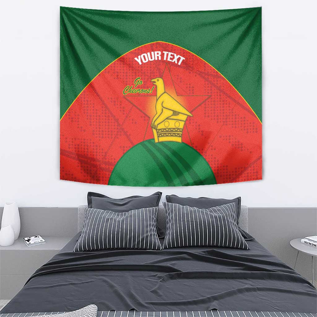 Custom Zimbabwe Cricket Tapestry Go Chevrons 2003 Color Version - Wonder Print Shop
