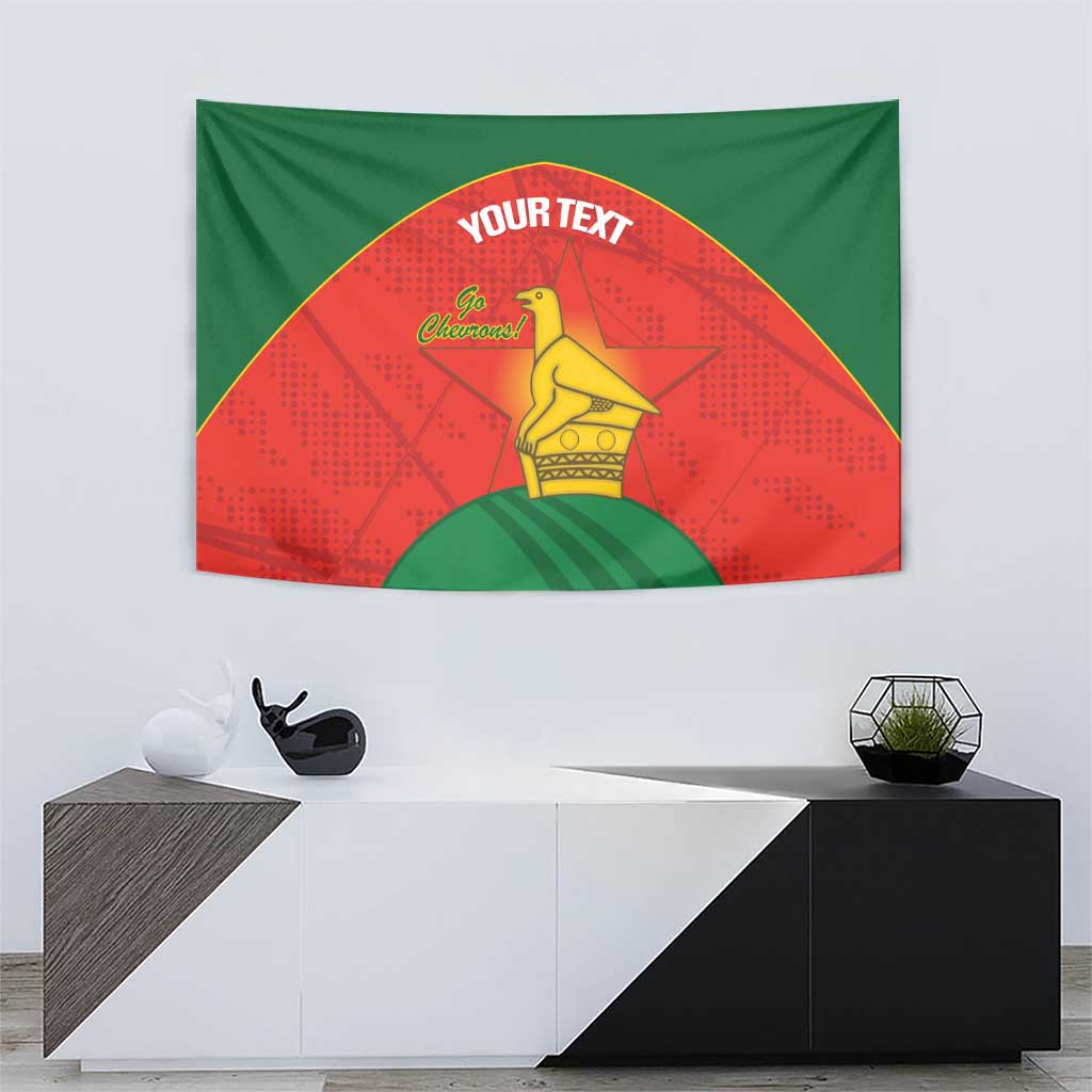 Custom Zimbabwe Cricket Tapestry Go Chevrons 2003 Color Version - Wonder Print Shop