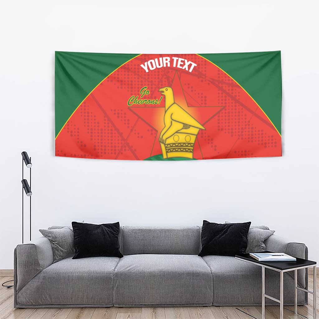 Custom Zimbabwe Cricket Tapestry Go Chevrons 2003 Color Version - Wonder Print Shop