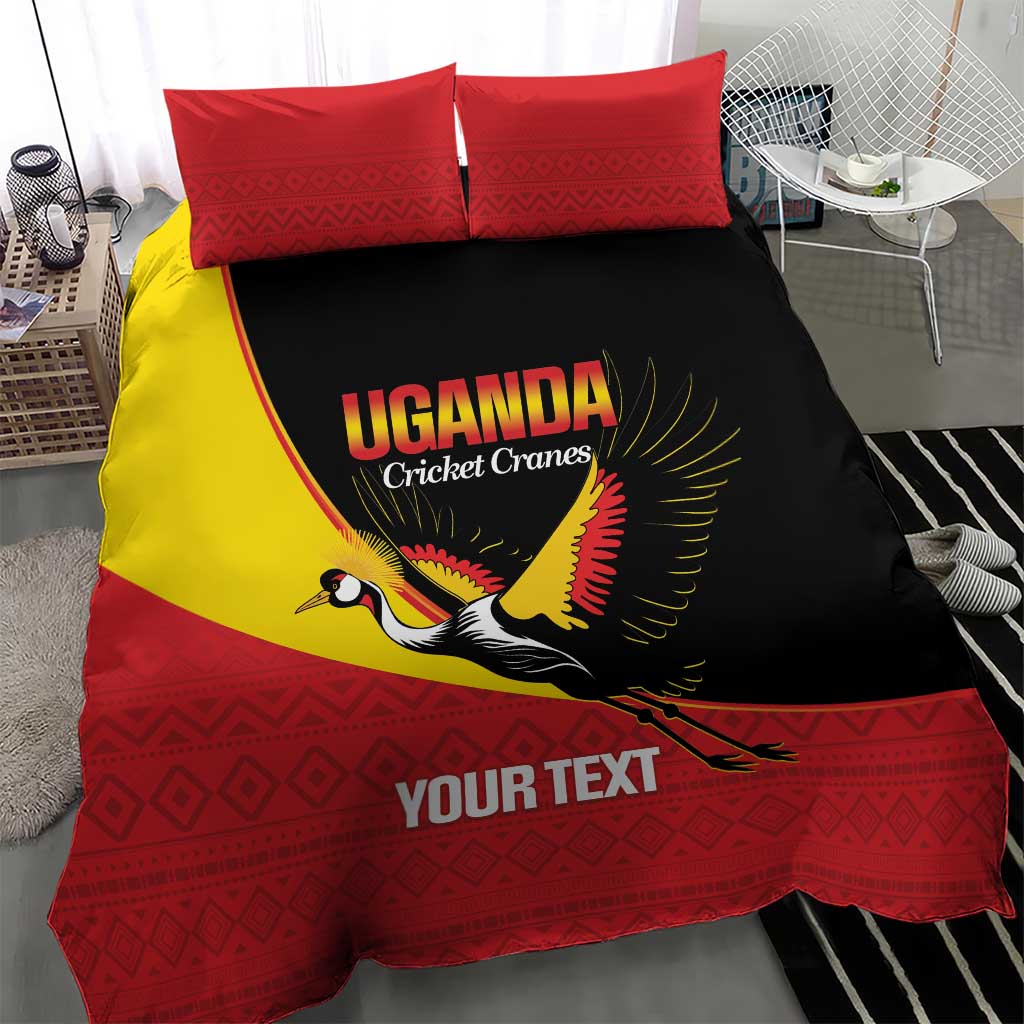 Custom Uganda Cricket Bedding Set Go Cranes African Pattern - Wonder Print Shop