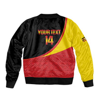 Custom Uganda Cricket Bomber Jacket Go Cranes African Pattern - Wonder Print Shop