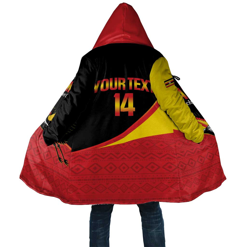 Custom Uganda Cricket Cloak Go Cranes African Pattern - Wonder Print Shop
