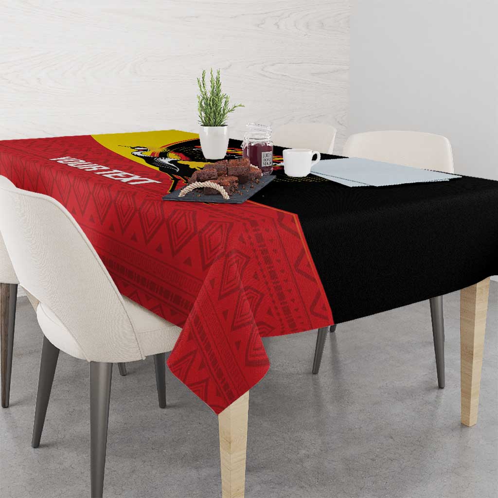 Custom Uganda Cricket Tablecloth Go Cranes African Pattern - Wonder Print Shop