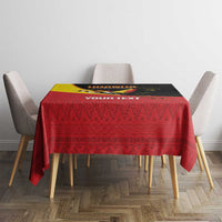 Custom Uganda Cricket Tablecloth Go Cranes African Pattern - Wonder Print Shop