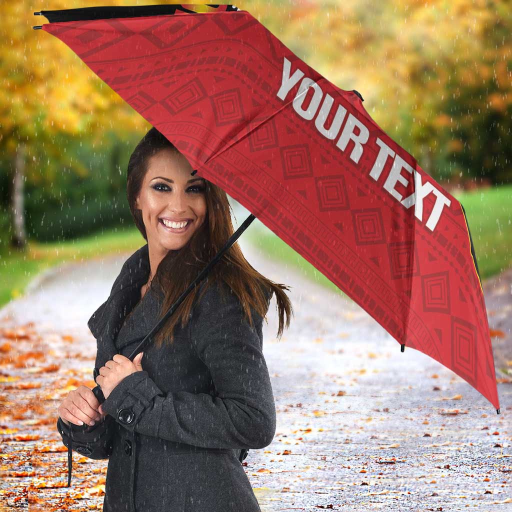 Custom Uganda Cricket Umbrella Go Cranes African Pattern - Wonder Print Shop