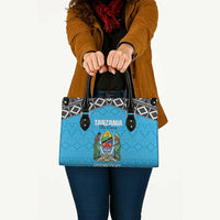 Custom Tanzania Cricket Leather Bag Go Cows Sporty African Pattern - Wonder Print Shop