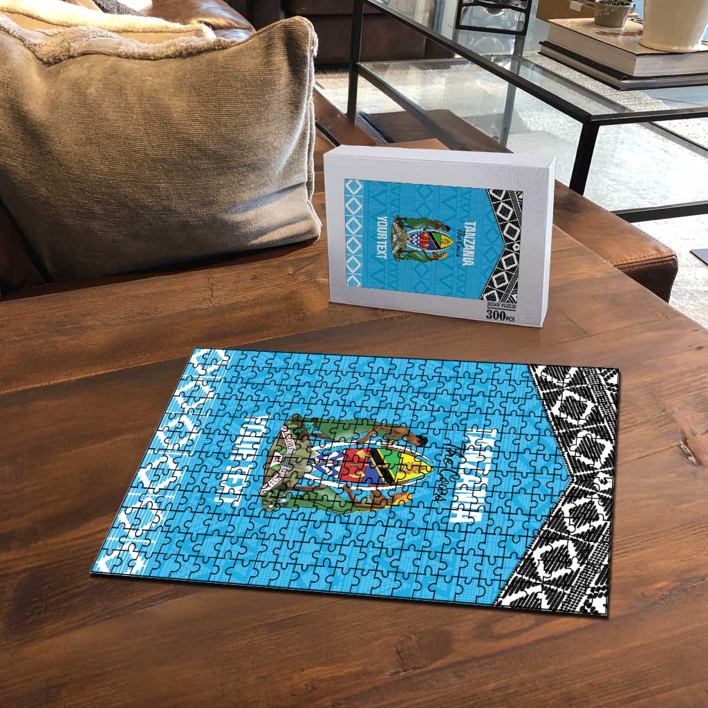 Custom Tanzania Cricket Puzzle Go Cows Sporty African Pattern - Wonder Print Shop