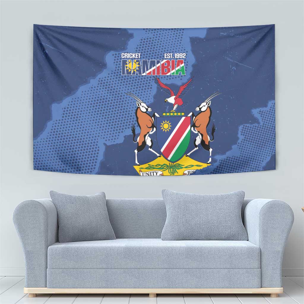 Custom Namibia Cricket Tapestry Go Eagles Est 1992 - Wonder Print Shop