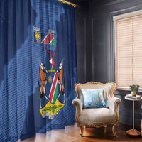 Custom Namibia Cricket Window Curtain Go Eagles Est 1992 - Wonder Print Shop