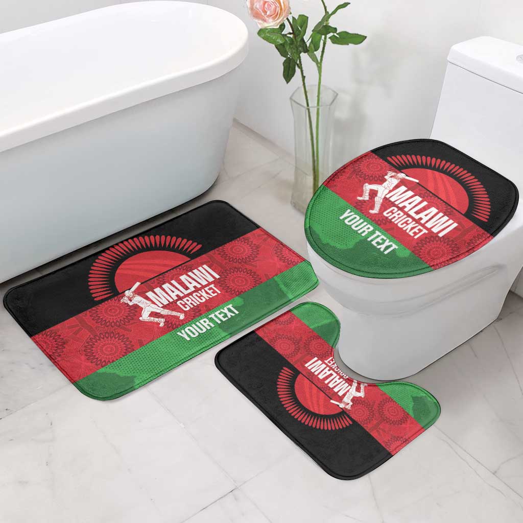 Custom Malawi Cricket Bathroom Set Go Champions Flag Style - Wonder Print Shop