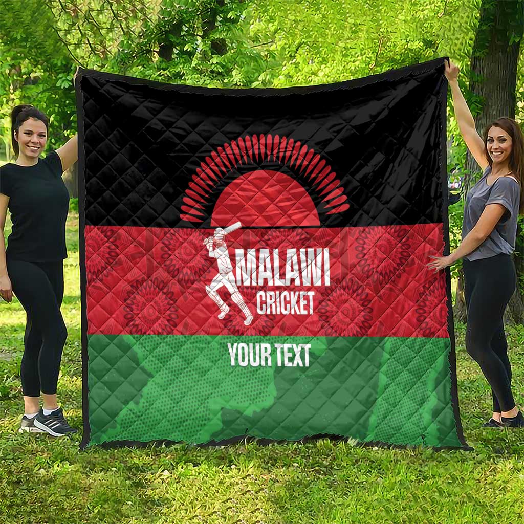 Custom Malawi Cricket Quilt Go Champions Flag Style - Wonder Print Shop