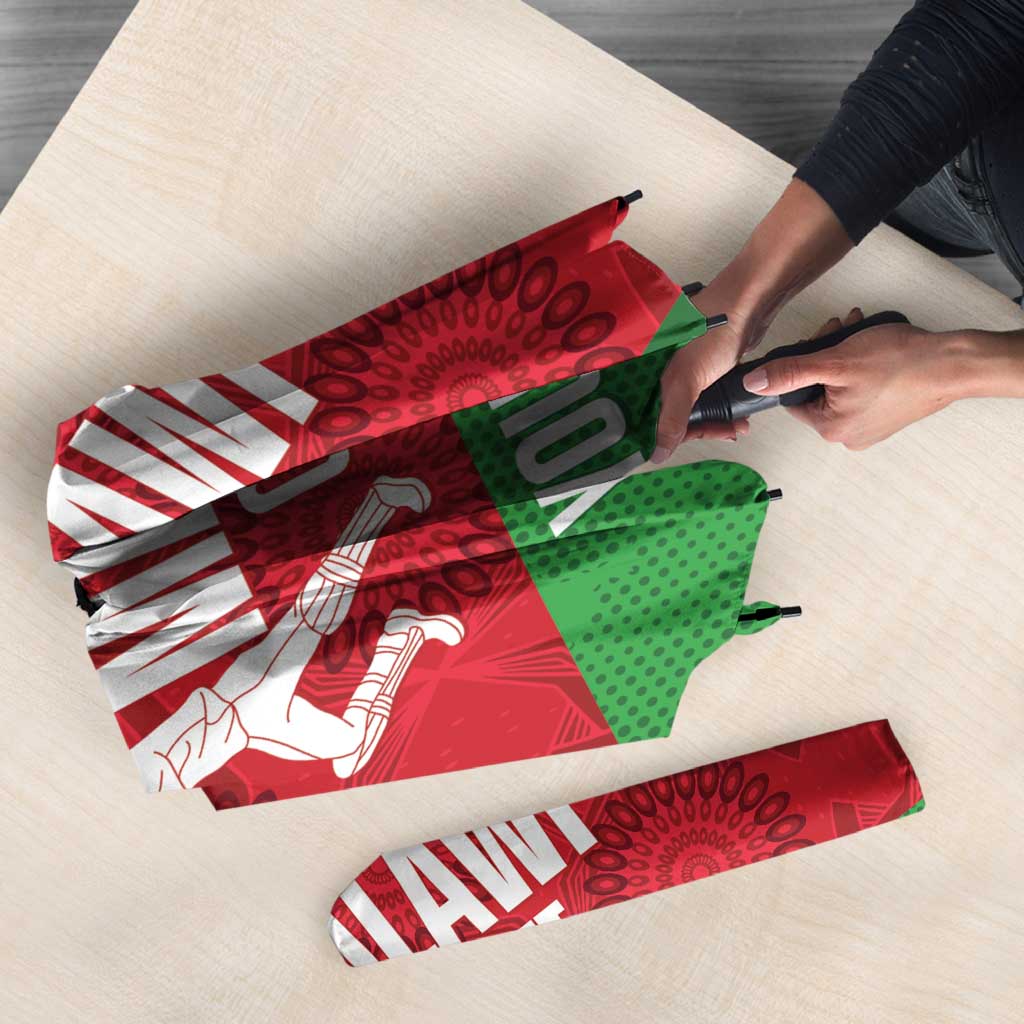 Custom Malawi Cricket Umbrella Go Champions Flag Style - Wonder Print Shop