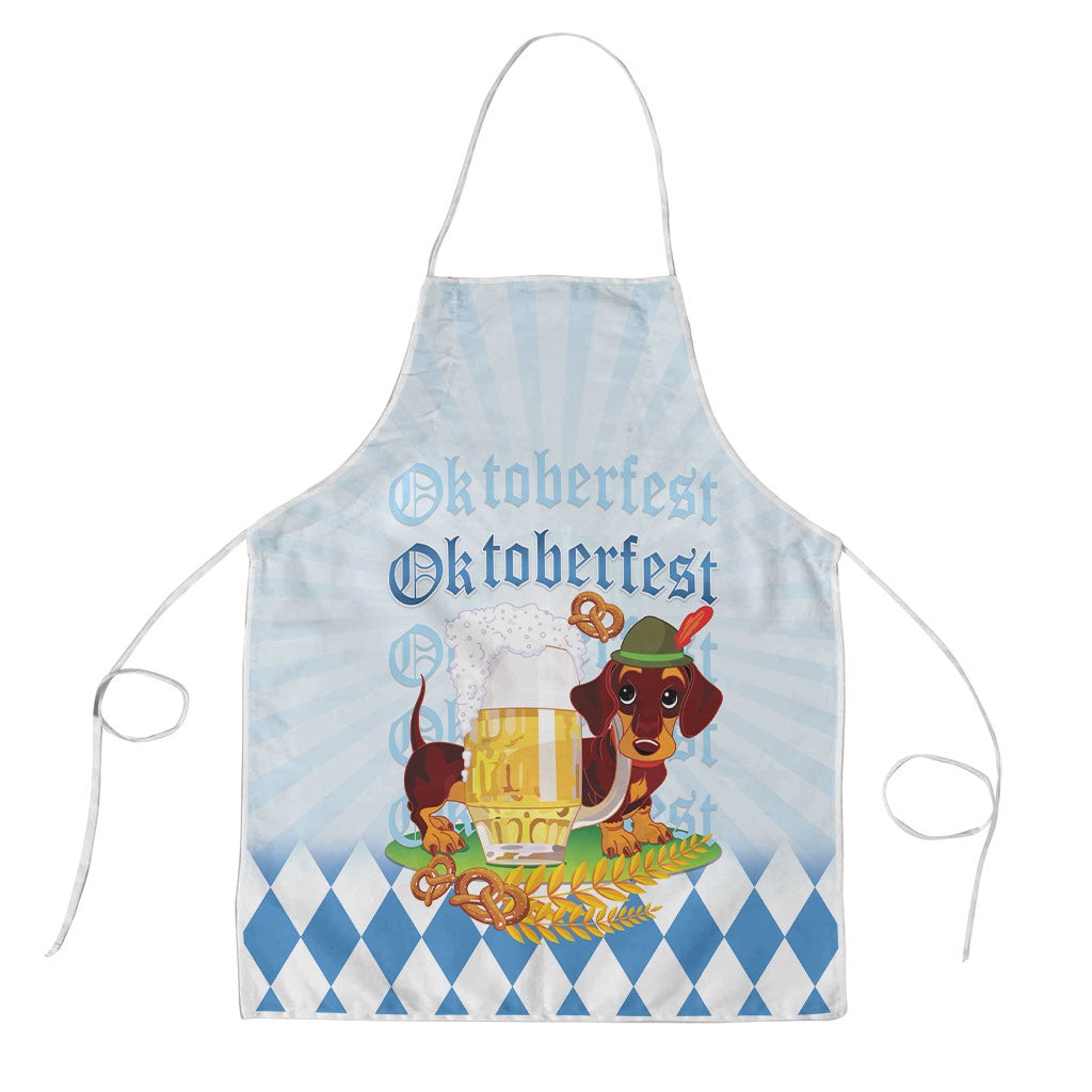 Germany Oktoberfest Apron Dachshund Beer and Bavarian Pretzel