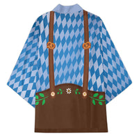 Lederhosen Oktoberfest Kimono Beers Bavarian Diamond Pattern