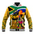 South Africa Heritage Day Baseball Jacket Traditional Dancer Kente Pattern With Flag Style - Wonder Print Shop