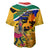 South Africa Heritage Day Baseball Jersey Traditional Dancer Kente Pattern With Flag Style - Wonder Print Shop