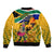 South Africa Heritage Day Bomber Jacket Traditional Dancer Kente Pattern With Flag Style - Wonder Print Shop