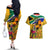 South Africa Heritage Day Couples Matching Off The Shoulder Long Sleeve Dress and Hawaiian Shirt Traditional Dancer Kente Pattern With Flag Style - Wonder Print Shop